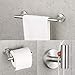 GERZWY Bathroom Hardware Set 3 Pieces Brushed SUS 304 Stainless Steel Bathroom Hardware Accessories Sets Wall Mounted Towel Bar Towel Hook Toilet Paper Holder AG111C(30.5) 7B5B-3LS