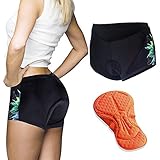 Twotwowin Double Elasticity Cycling Underwear TT8, Women's Bike Underwear, Breathable and Lightweight Biking Shorts with 3D Padded for Spin Class Bicycle Riding Biking (8-S(Waist 25.2''-30.0''))
