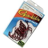 Gamakatsu Barbless Octopus Hook-Pack of 25 (Red,4)