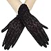 Women's Summer Lace Gloves Sunscreen Slip Gloves Wedding Gloves, Black