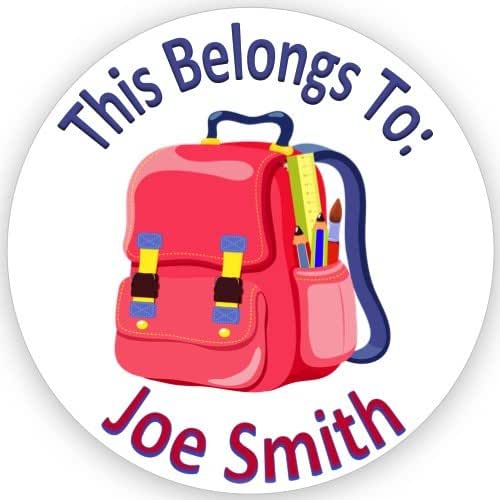 40 Round Labels 2" Backpack Personalized Labels Stickers
