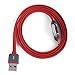 POWERADD MFi Certified iPhone Charger, 3.3ft 2 in 1 iPhone Micro USB Cable 8 Pin Apple USB Charging Cord for iPhone iPad, Samsung Galaxy, Huawei and Other Android Phones Tablets-red