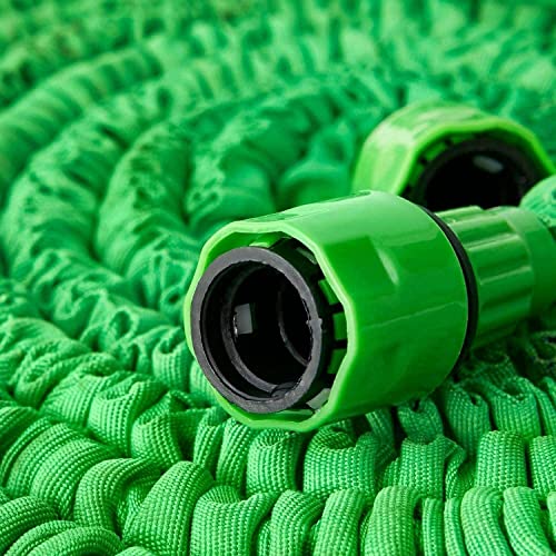 WESEN 7.5m/15m/30m/37m/45m Expandable Garden Water Hose with 3/4" and 1/2" Connector, Flexible Garden Hose with 8 Function Spray Nozzle