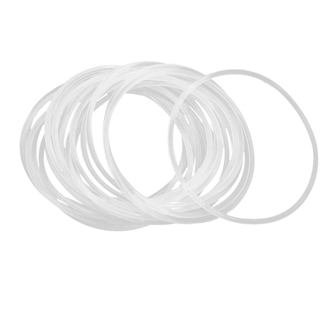 X AUTOHAUX Silicone O-Rings, 45mm OD 42mm ID 1.5mm Width VMQ Seal Gasket for Compressor Valves Pipe Repair, White, Pack of 20