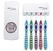 Native Spring Toothpaste Dispenser and Toothbrush Holder White