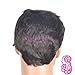 GOOACTION Male Short Natural Straight Darkest Brown Hair Wig with Bangs Daily Use Synthetic Hair Replacement Wigs for Men