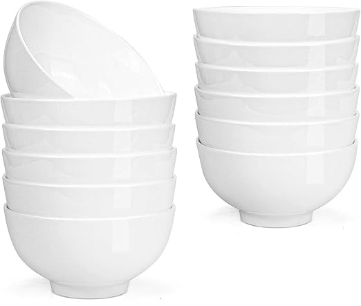 Lawei 4 Porzellan-Servierschalen Oval – 1020 Ml, Mikrowellen- & Spülmaschinenfest