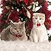PUPTECK 9 PCS Christmas Cat Toys Set - Cat Collar, Soft Ball, Catnip Bag, Pet hat, Plush Toys, Crinkle Ball, Red Bow