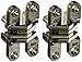 SOSS 204CUS15 204 Zinc Invisible Hinge with Holes for Wood or Metal Applications, Mortise Mounting, Satin Nickel Exterior Finish (Pack of 2)