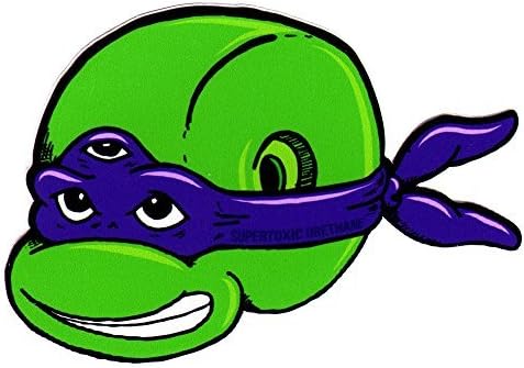 Super Toxic Urethane - Ninja Turtles Purple Skateboard Sticker 10cm wide approx