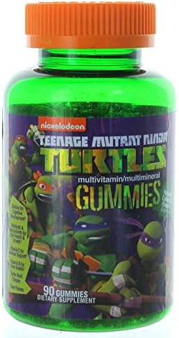 Teenage Mutant Ninja Turtles Gummy Multi-Vitamins, 90 Count Per Bottle (3 Pack)