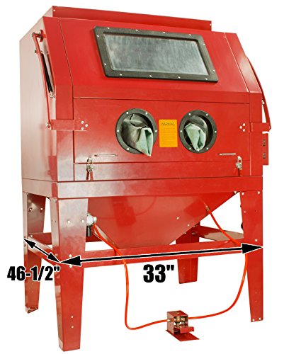 Dragway Tools Model 260 Sandblast Sandblasting Cabinet & Built in Dust Collector with Sandblasting Abrasive Media