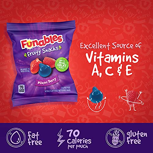 Funables Fruit Snacks, Mixed Berry, 40ct Pricepulse