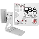 Sound Bass ERA300 Wall Mount Bracket, Tilt and Swivel, White, Single (1pc), Compatible with Sonos ERA 300, Effortless Installation, Includes Mounting Kit