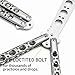 Butterfly Knife Trainer,Stainless Steel Blunt Practice Balisong Dull Pocket Training Knives Tool (steel color)