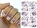 Full Wrap Nail Art Water Transfer Decal Sticker Purple Brown Flowers Nail Sticker Tattoo - FashionDancing