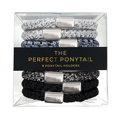 Kitsch Perfect Ponytail Hair Ties, Silver