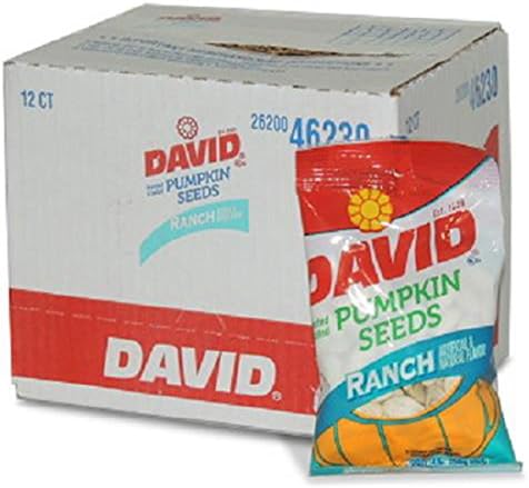 Product Of David, Pumpkin Seeds Ranch , Count 12 (2.25 oz) - Sunflower Seeds / Grab Varieties & Flavors