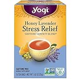 Yogi Tea Herbal Tea, Honey Lavender Stress Relief 0.06 oz(Pack of 2)