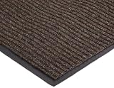NoTrax 109 Brush Step Entrance Mat, for Lobbies and Indoor Entranceways, 4' Width x 6' Length x 3/8" Thickness, Brown