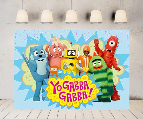 HOZIR Yo Gabba Gabba Birthday Photography Backdrop