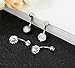 REVOLIA 4-5Pcs 14G Stainless Steel Belly Button Rings for Women Navel Rings CZ Body Piercing