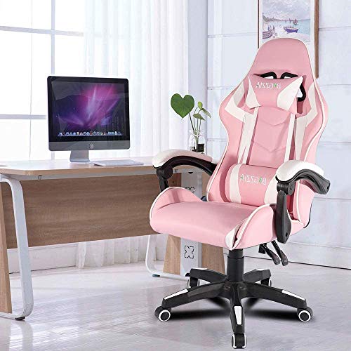 Bigzzia Gaming Chair Office Chair Desk Chair Swivel Heavy Duty Chair Ergonomic Design with Cushion and Reclining Back… - Image 2