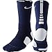 Nike Elite Basketball Crew Socks (Navy, Large)
