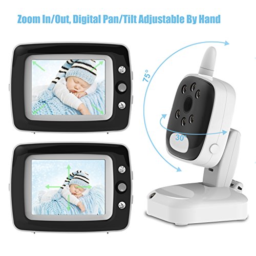 BESTHING-Video-Baby-Monitor-with-LCD-Display-Digital-Camera-Infrared-Night-Vision-Two-Way-Talk-Back-Temperature-Monitoring-Lullabies-Long-Range-black