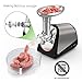 Homgeek Electric Meat Grinder, Meat Machine Sausage Maker, Stainless Steel Meat Mincer Sausage Stuffer, Heavy Duty Food Processing Machine With 3 Cutting Blades and Stuffing Tubes