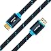 HDMI Cable 4K Ultra HD 12 Foot (3 Pack) Nylon Braided HDMI 2.0 Cable, High Speed 18Gbps 4K60Hz HDR, 3D, 2160p, 1080p, HDCP 2.2, ARC, HDMI Cables for Monitors, HDTV