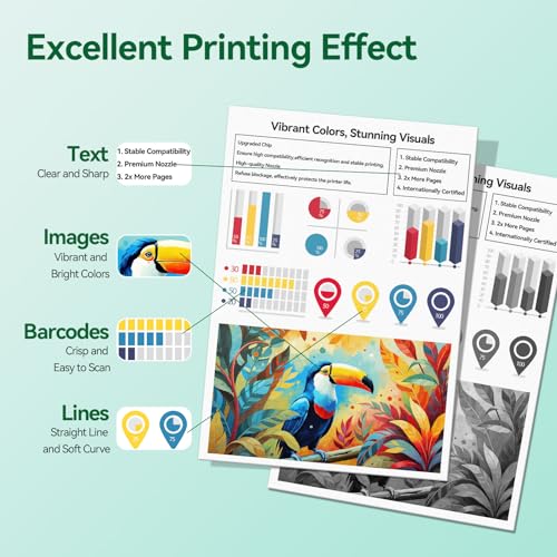 INKWELLZ Encre 308XL BK/CMY - 730/600+ Pages, Remplacement pour Cartouche HP 308 Originale Noir & Couleur, pour HP Envy 6120e 6132e 6520e 6530e 6532e 6558e 6110e 6130e DeskJet 2910 2920 2921 2922