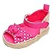ESTAMICO Baby Girls' Bowknot Cotton Sandals Pink US 4