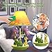 Dimmable Night Lights for Kids,Revolved Animal Field Table Lamp Handmade Nightstand Lamps Imagination Inspiring with Fabric Odorless Noiseless Lampshade for Children Bedroom,Sturdy,Nursery Room