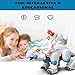 wodtoizi RC Dinosaur Robot Toys Remote Control Walking Dinosaur Roar Dino Robot Triceratops Intelligent Interactive Educational Dancing Singing Missiles Launch Water Mist Spray Storytelling Learning
