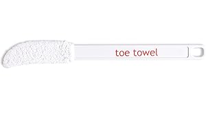 Short Handle 12 inch Foot Toe Brush Best Product to Clean and Dry Between Toes. Removes Dead Skin and Stops Itchy, Sore Toes. This toe towel is More Suitable for Younger People.