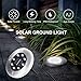 Solar Ground Lights, Jugaad Life 8 LED Solar Disk Lights Waterproof Outdoor Light with Light Sensor for Garden Yard Patio Pathway Lawn Driveway -White (4 Pack)