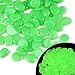 OBNZ Glow in The Dark Pebbles, 110 PCS Glow Pebbles Stone Rocks for Garden, Walkways, Driveway, Path, Fish Tank（Green）