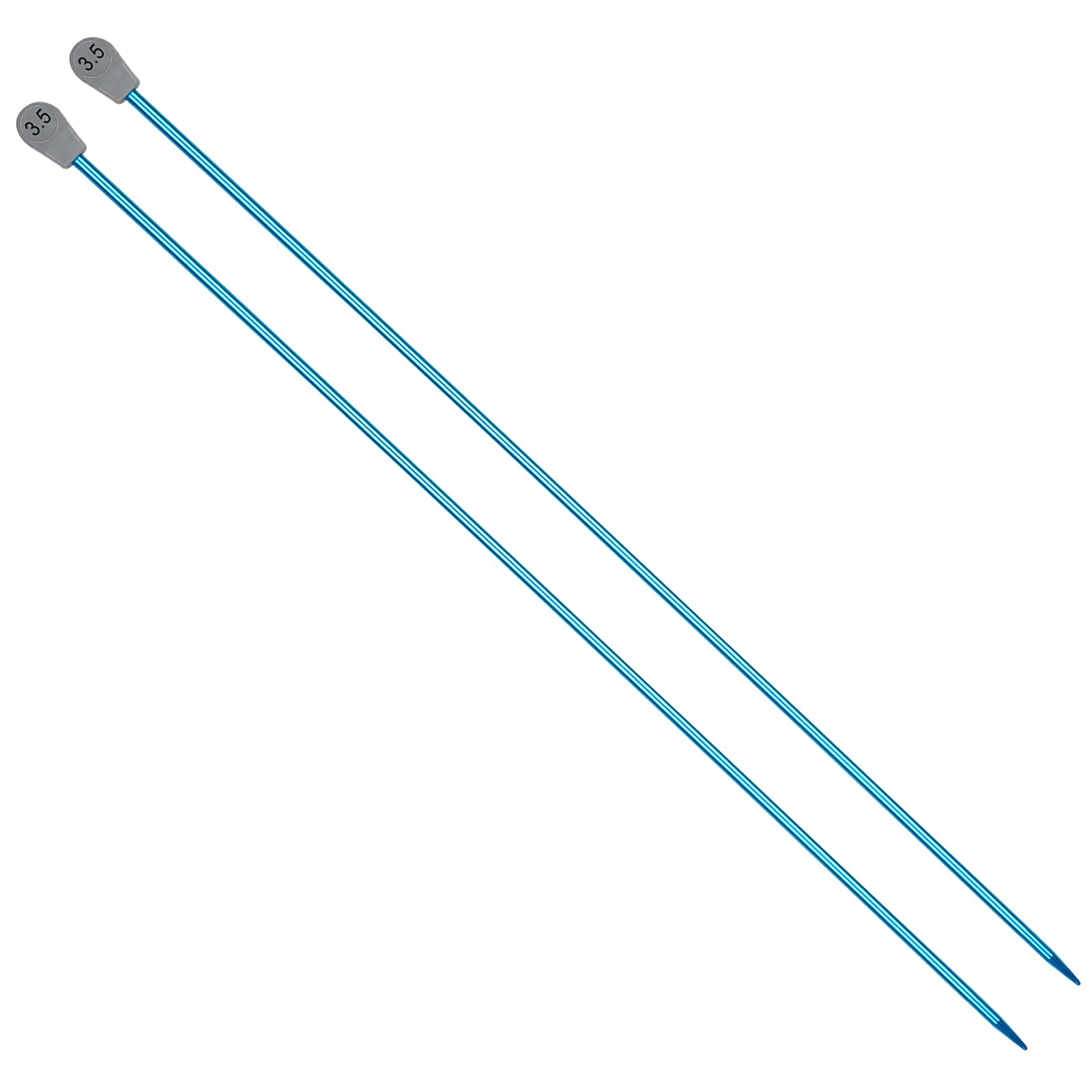 Coopay Knitting Needles 3.5mm UK Size, Aluminium, Straight, 35cm Long, Lightweight, Smooth, Snag-Free Surface, Ideal for Beginners & Professionals, Available in Multiple Width Variations
