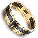 Kstyle Jewelry Tungsten Magnetic Hematite Mens Bracelet Black & Gold 7.8