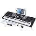 ADM 61 Key Electronic Keyboard Piano Beginner SuperKit with Microphone, Keyboard Sticker, Power Supply, Black