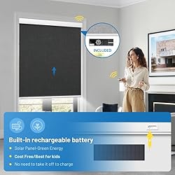 Motorized Blinds with Remote, [Free Solar