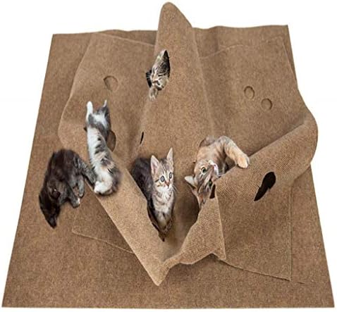 Lgraka Cat Activity Play Mat,Collapsible Pet Hide-and-Seek Blanket Training Scratching Bite Rug
