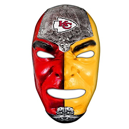 Franklin Sports Kansas City Chiefs NFL Fan Face Mask - Team Fan Masks for NFL Football Games and Tailgates - Sports Fan Face Mask - Face Paint Masks