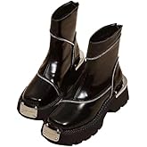 Clolinde Stylish square toe ankle boots Comfortable and versatile boots for women
