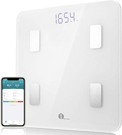 1byone Scales Digital Weight And Body Fat Scale Bluetooth Bathroom Scale Track Key Body Compositions 400lbs