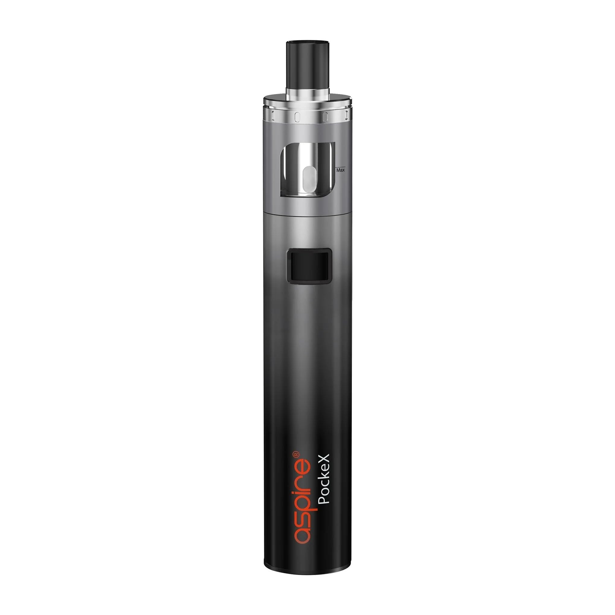 Aspire PockeX AIO All in One Kit 1500 Bulit-in Battery 2mL Special Edition (Grey Gradient) Perfect Portable and Professional Aspire Vape E Cigarette Starter Kit No Nicotine TPD Version