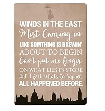 Artylicious Metall Wandschild Mit Englischem Zitat Von Mary Poppins Artylicious Metall Wandschild Mit Englischem Zitat Von Mary Poppins