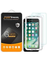 Supershieldz - Protector de pantalla de cristal templado para Apple iPhone 8 Plus iPhone 7 Plus (incluye bandeja de fácil instalación), antiarañazos, sin burbujas, reemplazo de por vida