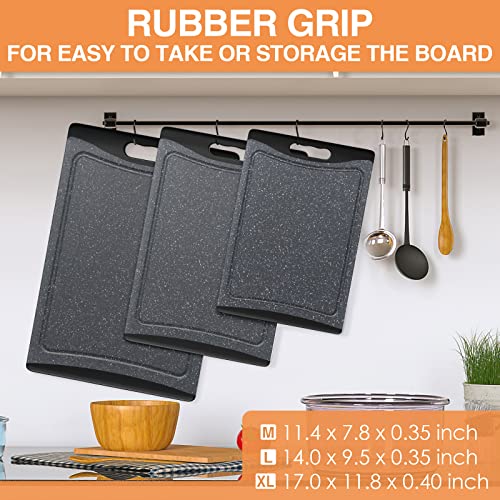 Extra Large Cutting Boards, Plastic Cutting Boards for Kitchen (Set of
